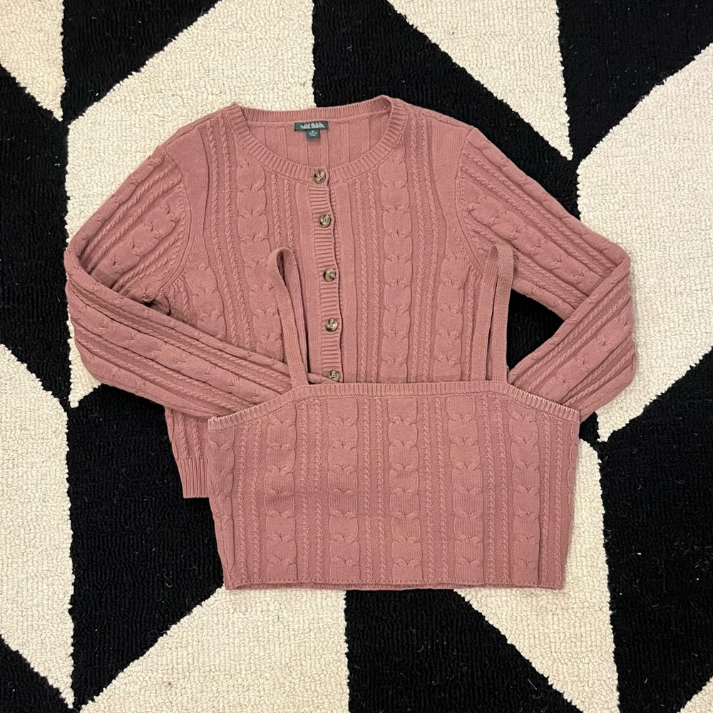 Two-Piece Cardigan & Tank Set